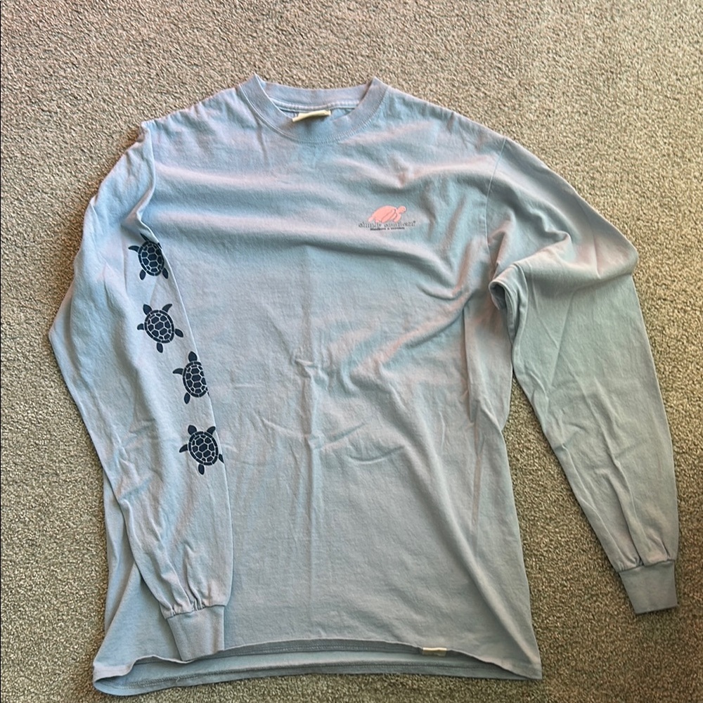 Men's Blue Long Sleeve Shirt